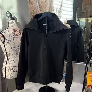 UVN Quarter zip Pullover Ladies black with high collar